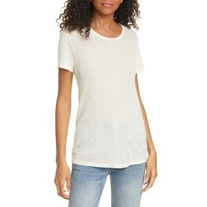 NSF Renee Thermal Slim T-Shirt In Soft White Size M Made in USA